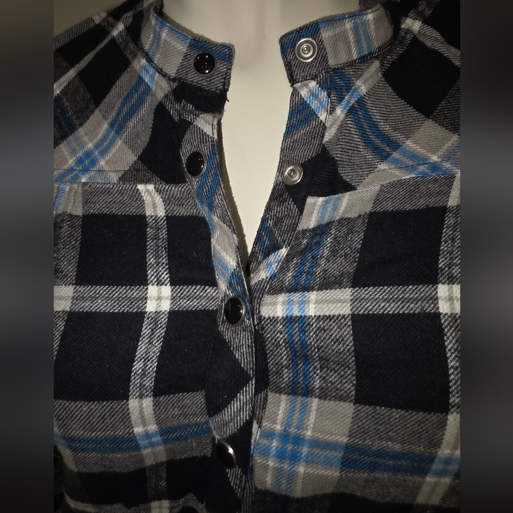 ICHI Flannel Plaid Shirt Dress XS - Picture 5 of 15